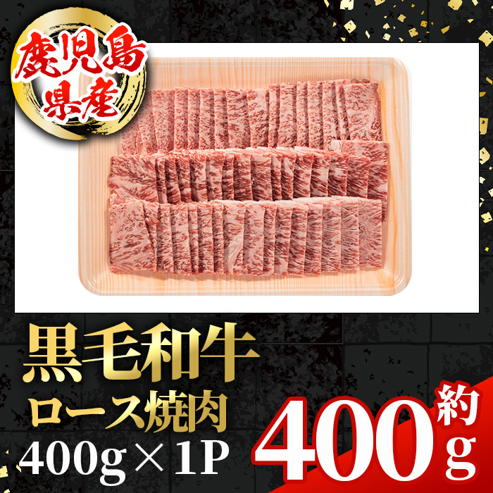 i1001 鹿児島県産 黒毛和牛 ロース焼肉用  (計約400g) 国産 九州産 鹿児島産 黒毛和牛 牛肉 国産牛 ロース 焼肉 焼き肉 BBQ ロース肉 冷凍配送 【スターゼン】