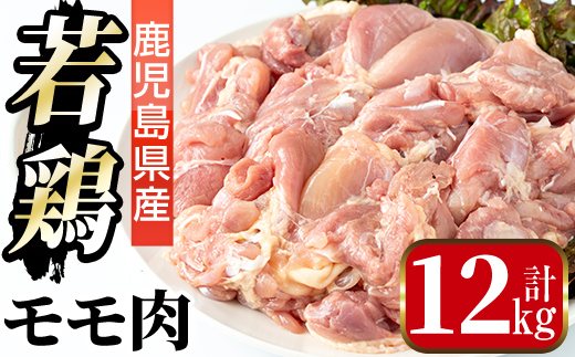 i1090-C 鹿児島県産 若鶏モモ肉(計12kg・2kg×6袋) 鶏肉 鳥肉 とり肉 もも肉 国産 鹿児島県産 2kg 12kg 安心安全 冷凍 【まつぼっくり】