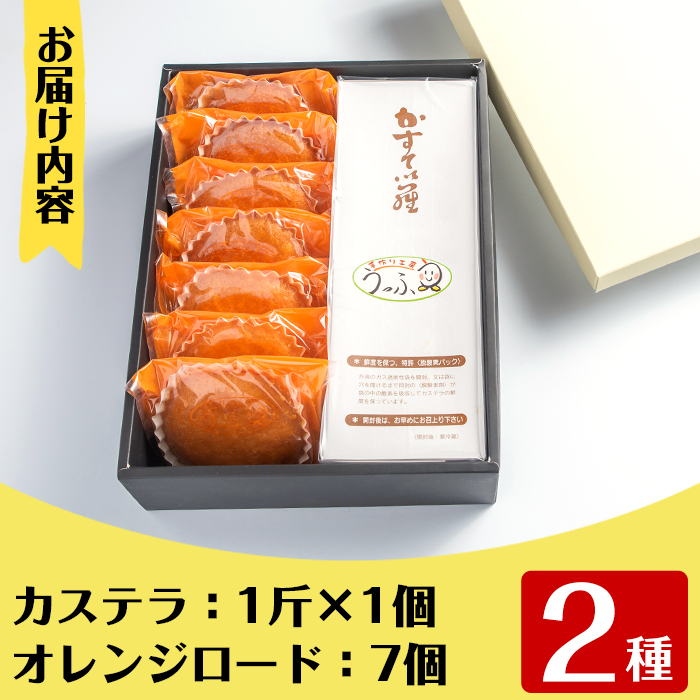 i463 いずみ卵カステラ(1斤)＆マドレーヌ(7個)セット！昔ながらのカステラとレモン味マドレーヌをセットに♪【浦本養鶏】