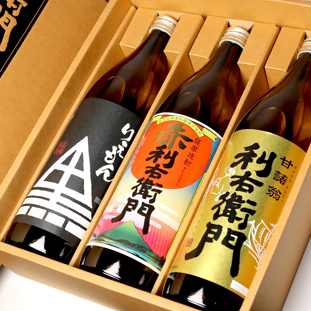 【父の日ギフト】指宿酒造 芋焼酎「利右衛門（りえもん）」3本セット 900ml×3本(ひご屋/IB013-045f) 本格芋焼酎 本格焼酎 芋焼酎 芋 焼酎 利右衛門 りえもん いも さつまいも 酒 鹿児島