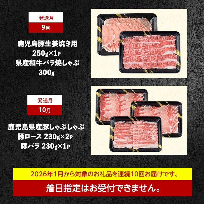 【2026年発送 先行予約】【全１０回定期便】鹿児島自慢の豚・牛・うなぎ 満足定期便(水迫畜産/Z100-528) 国産 鹿児島県産 ウナギ 鰻 牛肉 豚肉 肉 牛 豚 生ハム うなぎ蒲焼 蒲焼 蒲焼き すきやき すき焼き 生姜焼き 合いびき 合挽 味付 和牛 黒豚 いぶすき ホルモン カルビ ハンバーグ 切り落とし 焼肉 しゃぶしゃぶ ステーキ ソーセージ 指宿 鹿児島 頒布会 定期