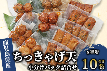 ちっきゃげ天の小分けパック詰合せ10袋セット(ちっきゃげ天/A-317)  さつまあげ 練り物 すり身 つまみ 詰合せ 惣菜 天ぷら 鹿児島