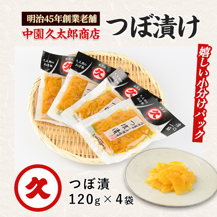 つぼ漬480g(120g×4P)(中園久太郎商店/IB016-005) 漬物 漬け物 つけもの つぼづけ つぼずけ 鹿児島 指宿 いぶすき 久太郎 ご飯のお供 ごはんのおとも ご飯 ごはん お試し 小容量 小分け ポスト投函 鹿児島県産 国産 醤油漬け しょうゆ漬け だいこん 大根