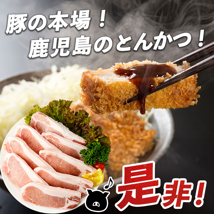 【10営業日以内に発送】かごしま黒豚ロースとんかつ用約100g×8枚(岡村商店/IB024-024)  鹿児島 黒豚 豚肉 豚 肉 六白黒豚 鹿児島県産 指宿市産 国産 ロース 豚ロース とんかつ トンカツ 豚かつ 豚カツ 冷凍 小分け 指宿市