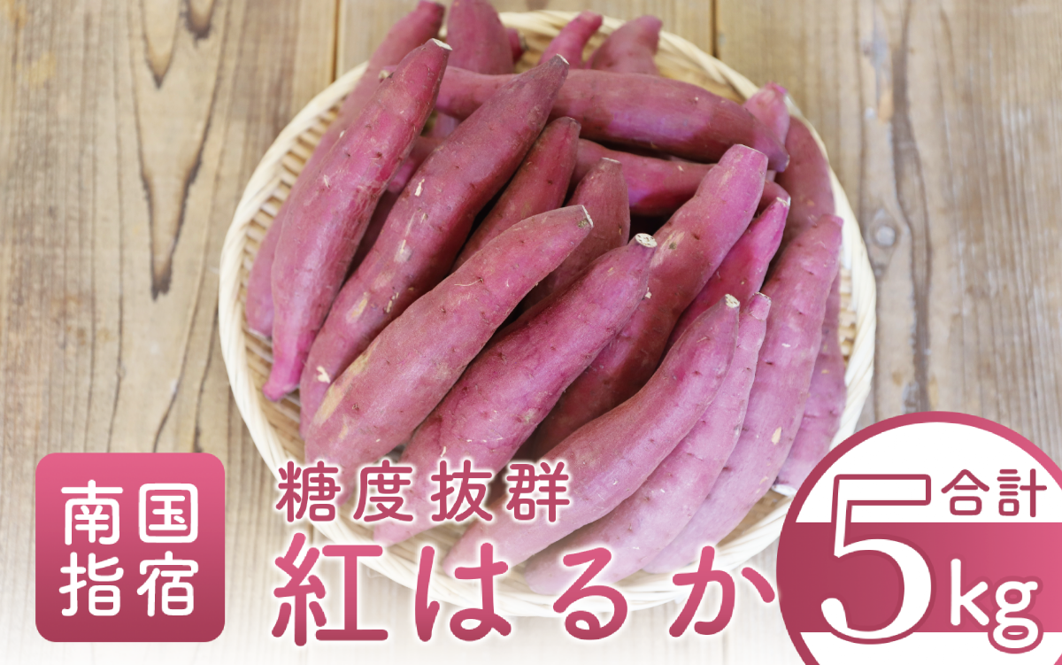 【2025年12月上旬～発送】糖度抜群 あま～い！紅はるか芋約5kg(岡村商店/A-113) 鹿児島 さつまいも 薩摩芋 おやつ さつま芋 焼芋 やきいも 焼きいも スイーツ 指宿市 土付き