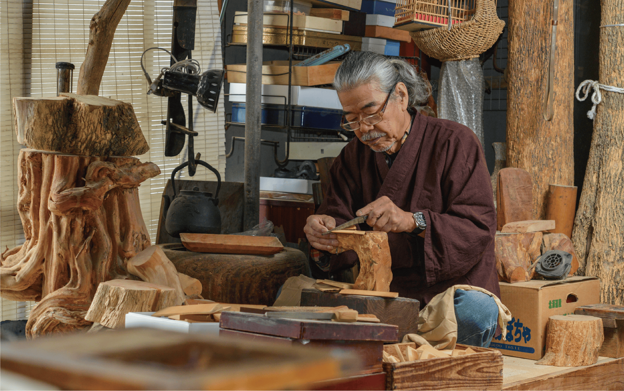 【鹿児島県指定 伝統的工芸品】薩摩つげ櫛(荒櫛)・手作り布ケースセット※約10.5cm(喜多つげ/029-1114)