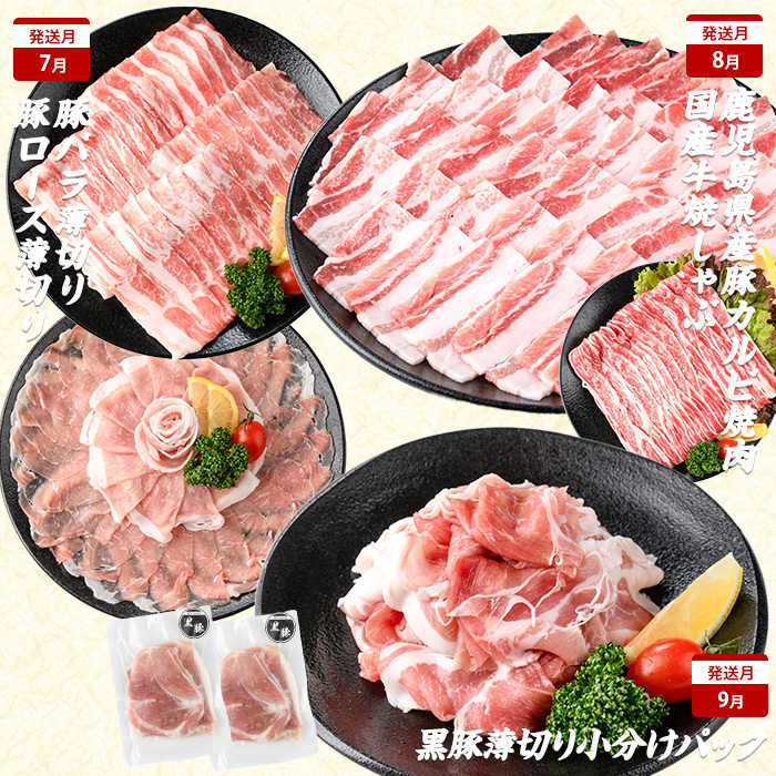 【2026年発送 先行予約】【全１２回定期便】鹿児島自慢の 豚 ・ 牛 ・ うなぎ まんぷく 定期便 (水迫畜産/Z100-1773) 頒布会 頒布 定期 国産 肉 豚 牛 豚肉 牛肉 鹿児島県産 生ハム すき焼き 和牛 国産牛 薄切り スライス 黒毛和牛 霜降り バラ ロース 黒豚 鍋 しゃぶしゃぶ カルビ 小分け カレー シチュー ステーキ 焼き肉 焼肉 指宿 鹿児島 いぶすき