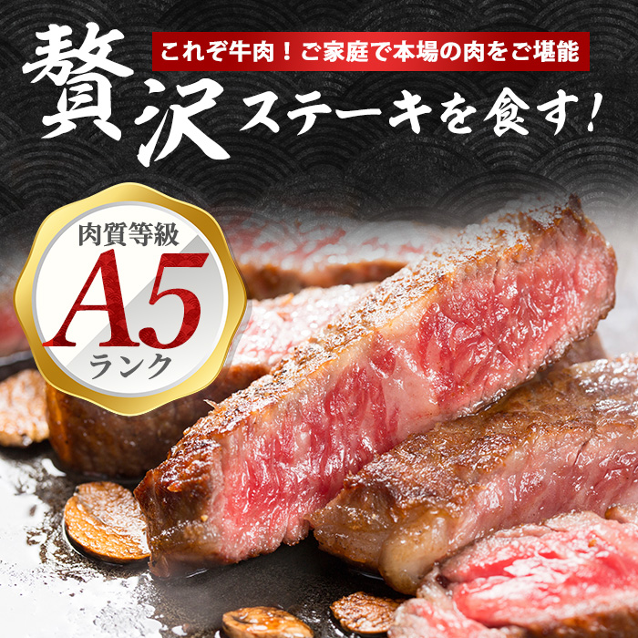 鹿児島産黒毛和牛A5ロースステーキ500g+黒豚生ハム1P(水迫畜産/019-1721) 肉 牛 牛肉 ステーキ 国産 バーベキュー いぶすき 鹿児島