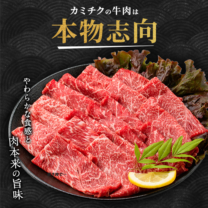 鹿児島県産黒毛和牛赤身スライス 600g(200g×3P)(カミチク/010-1653) 黒毛和牛 国産 肉 牛肉 赤身 肩 肩肉 カタ モモ 肩スライス 小分け すき焼き すきやき しゃぶしゃぶ 牛しゃぶ 薄切り スライス肉 薄切り肉 冷凍 焼きすき やきすき 和牛 鹿児島 指宿 黒毛 国産牛 お肉 牛スライス 牛肩 赤身肉