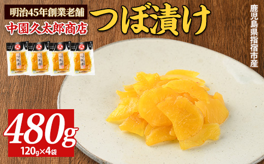 つぼ漬480g(120g×4P)(中園久太郎商店/005-1676) 漬物 漬け物 つけもの つぼづけ つぼずけ 鹿児島 指宿 いぶすき 久太郎 ご飯のお供 ごはんのおとも ご飯 ごはん お試し 小容量 小分け ポスト投函 鹿児島県産 国産 醤油漬け しょうゆ漬け だいこん 大根