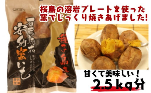 石蔵 熟成 安納 焼いも 500ｇ×5袋　NFN118【350pt】 // 安納芋 安納いも 本場 石蔵 熟成 特許 焼き芋 焼きいも 焼芋 炭 特許登録 蜜 しっとりと甘く