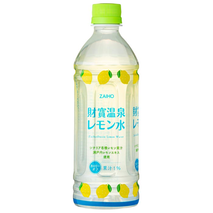 D4-2260／【3回定期】 財寶温泉 レモン水 500ml×48本 財宝