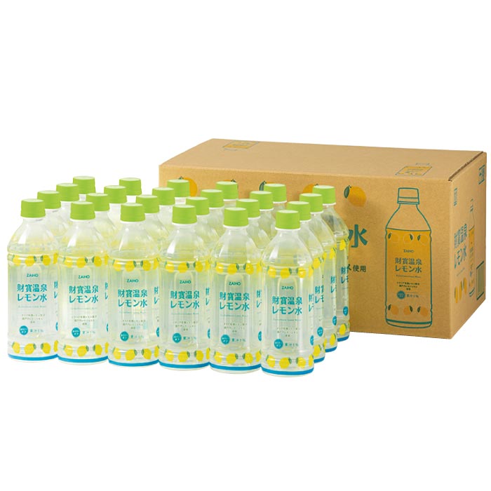 B2-22125／【3回定期】 財寶温泉 レモン水 500ml×24本