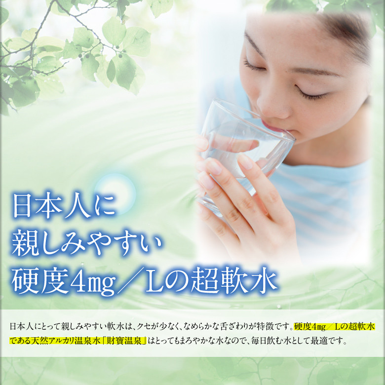 A1-22494／日本一売れている 天然アルカリ温泉水 財寶温泉 20L×2箱