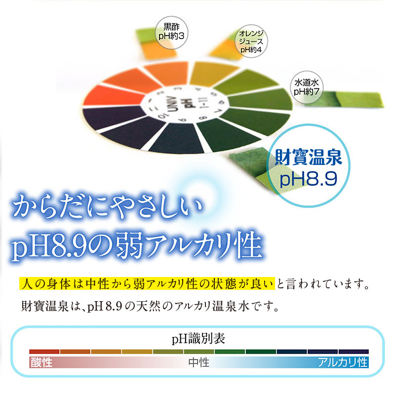J14-2254／【6回定期】天然アルカリ温泉水　財寶温泉　2L×27本 財宝