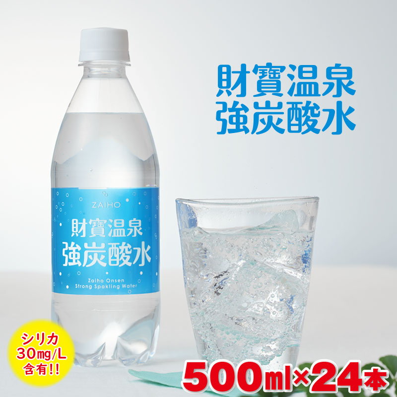W-22202／財寶温泉強炭酸水 500ml×24本 財宝