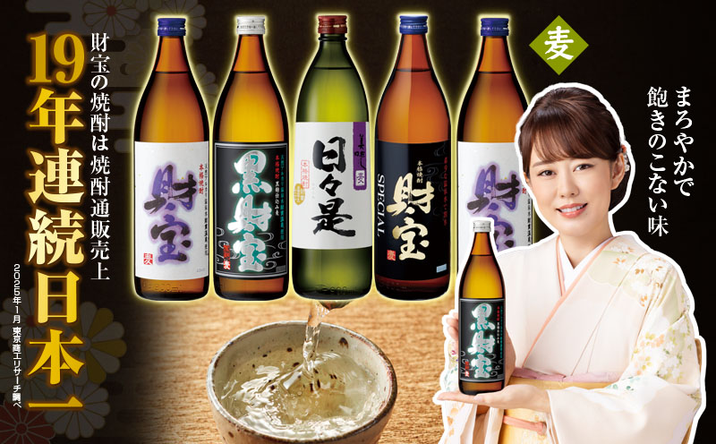 A1-22496／麦焼酎 飲み比べセット 5合瓶 4種5本セット