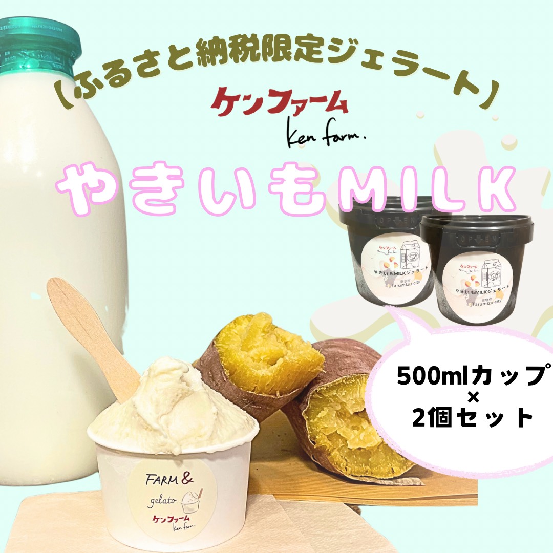 A1-7003／【ふるさと納税限定品】やきいもMILK アイスクリーム　500ml×2個