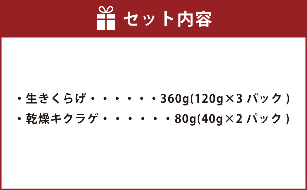 AS-059 【数量限定・無農薬】薩摩川内市産のきくらげセット（生きくらげ・乾燥きくらげ）