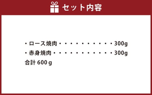 CS-309 北さつま髙崎牛 焼肉食べ比べセット(2種盛り合計600g) ロース 赤身