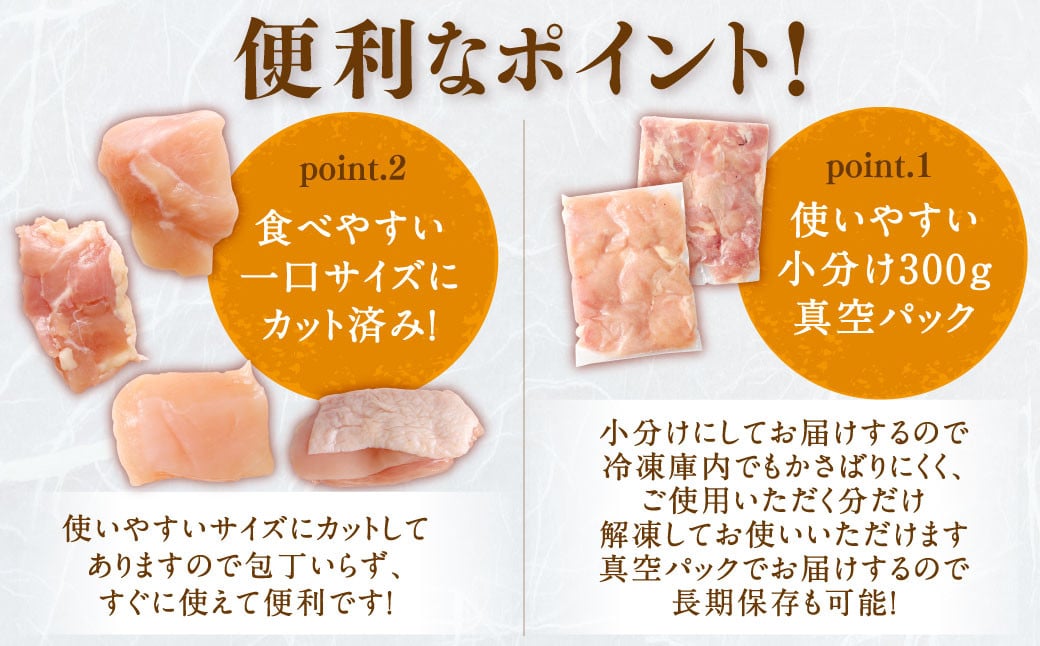 【6回定期便】鹿児島県産 銘柄鶏・さつま純然鶏 若鶏 もも切身（300g×8パック×6回 合計14.4kg）もも肉 若どり FSR-007