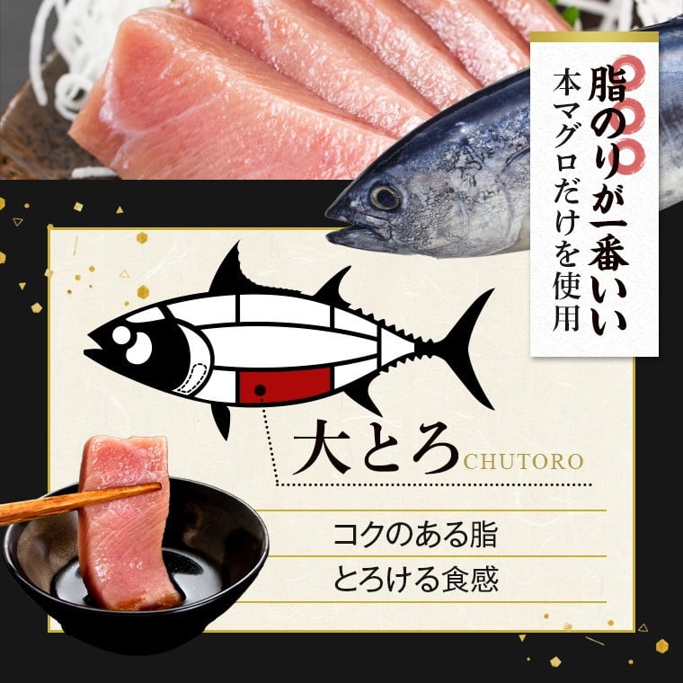 HSR-111 鹿児島県産本マグロ トロ＆赤身 3種セット 合計1.2kg 本マグロ トロ 赤身 マグロ 魚  刺身 刺し身