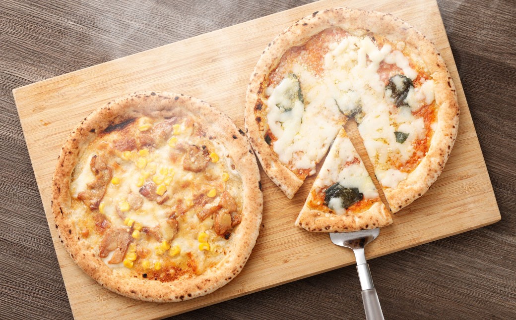もちもち 冷凍ピザ 燻製チーズのマルゲリータ・燻製チーズの照り焼きチキン 約23cm 各1枚 合計2枚 ピザ 冷凍 マルゲリータ 照り焼きチキン チーズ ZS-9106