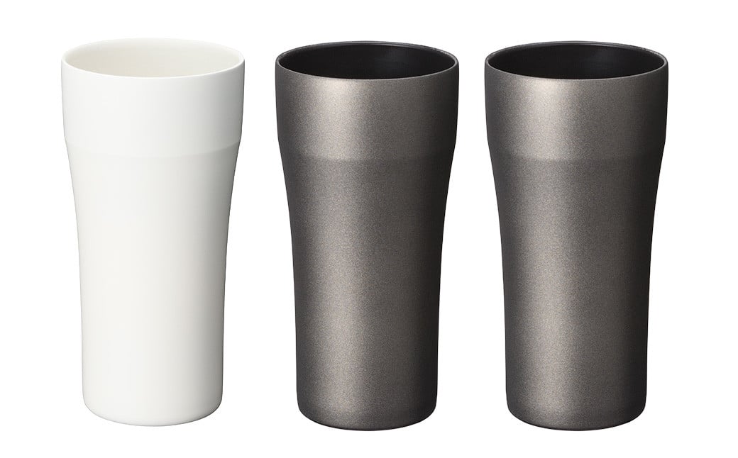 【京セラ】真空断熱タンブラー 420ml ＜ホワイト1個・ブラック2個＞ （計3個） CERAMUG タンブラー 真空容器 保冷 保温 真空断熱 セラミック トラベルカップ KYOCERA CSR-810-2