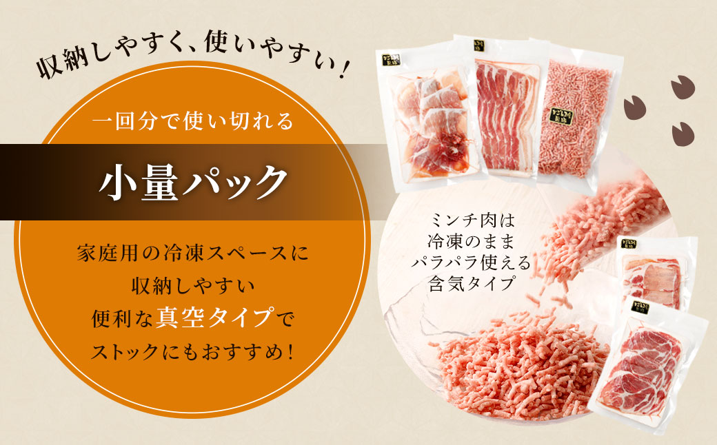 【12ヶ月定期便】鹿児島県産 黒豚 5種詰合せ(約2.2kg×12回)　鹿児島 豚肉 バラ ロース ミンチ 便利 個包装 小分け KS-601