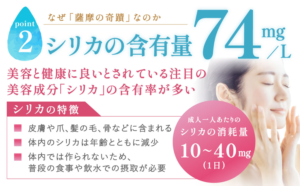 天然アルカリ温泉水 薩摩の奇蹟 2L×12本 超軟水 硬度0.6 ペットボトル シルク水 薩摩の奇蹟 水 熱中症対策 ミネラルウオーター ミネラル シリカ水 超軟水 鹿児島 株式会社フォレスト AS-406