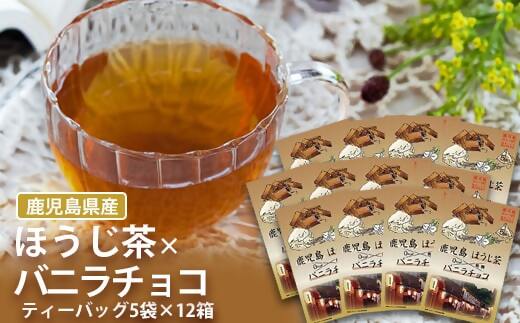 AS-351 鹿児島茶フレーバーティー【ほうじ茶】バニラチョコ12箱