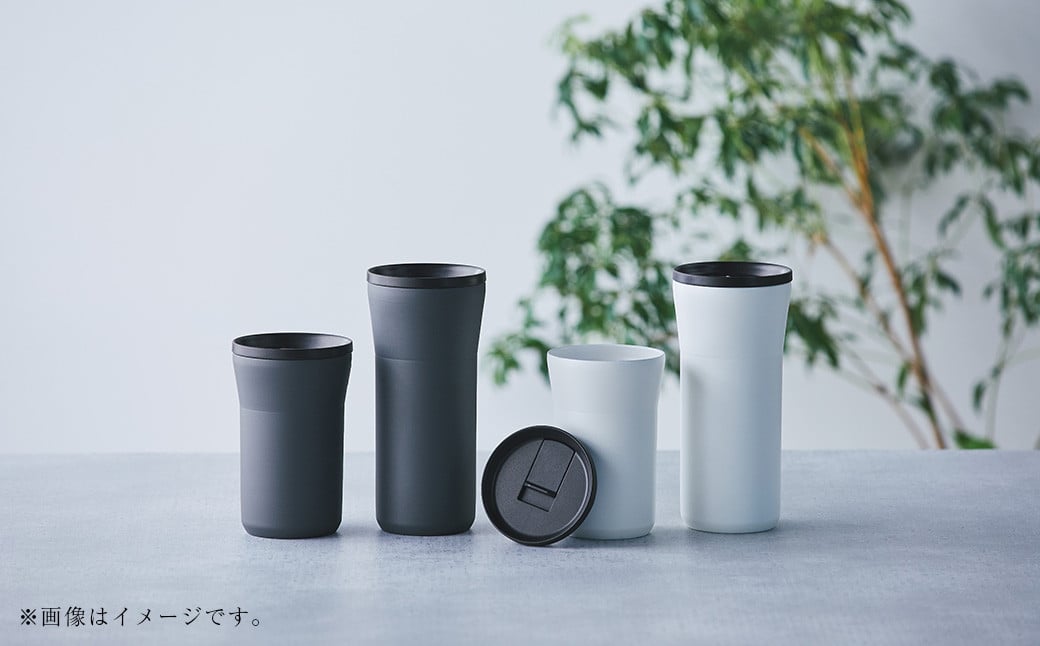 【京セラ】蓋付きタンブラー 350ml ＜クリームホワイト2個・ダークグレー1個＞ 計3個セット CERAMUG タンブラー 真空容器 保冷 保温 真空断熱 セラミック トラベルカップ KYOCERA CSR-609-1