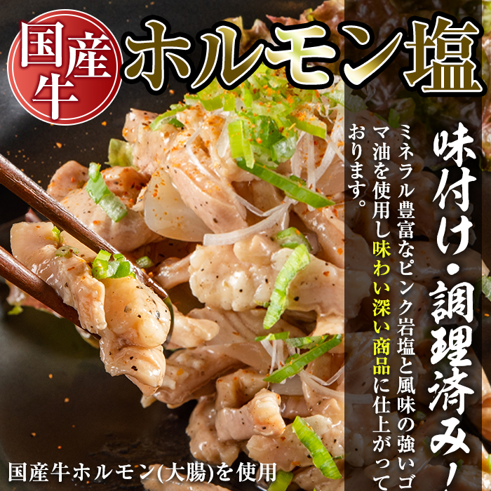 No.795 焼肉アリラン飯店の牛タン塩・国産牛ホルモン塩(合計800g・牛タン100g×4P・ホルモン100g×4P)【アリラン飯店】