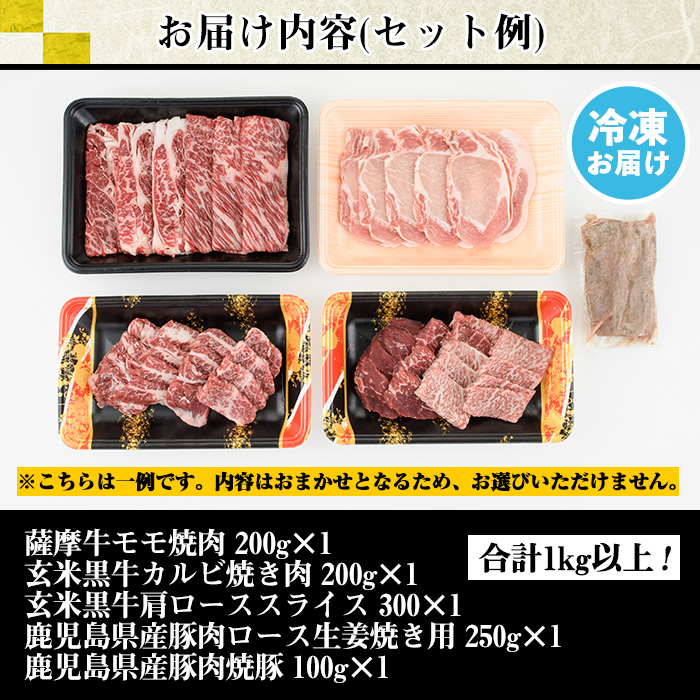 No.834 ＜訳あり・賞味期限間近＞お肉屋の肉袋！お楽しみ福袋(合計1kg以上！)【カミチク】