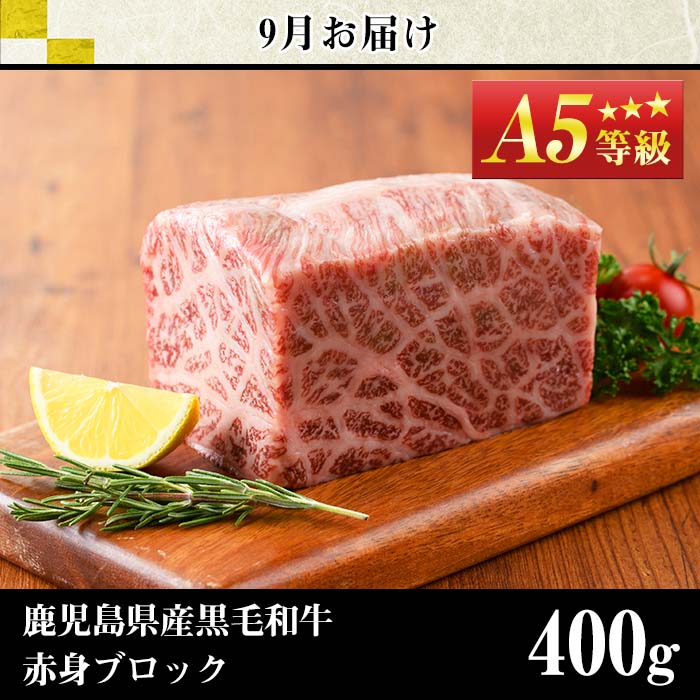 No.1013 ＜定期便・全4回＞カミチクの定期便！鹿児島県産黒毛和牛赤身定期便(合計1.7kg)牛肉 和牛 ステーキ スライス 焼肉 BBQ キャンプ 定期便 頒布会 A5 冷凍 ギフト【カミチク】