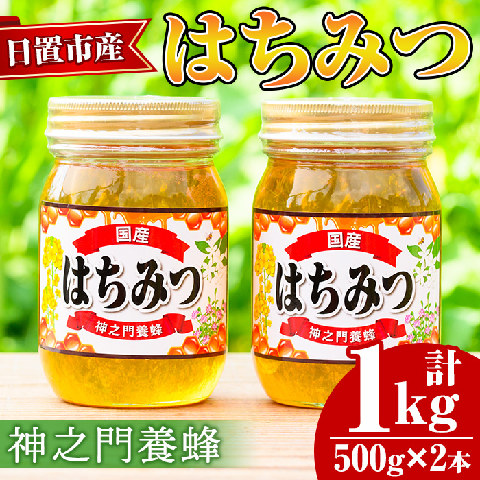 No.1074 日置市産 はちみつ(500g×2本・計1kg) 国産 九州産 鹿児島県産 はちみつ ハチミツ 蜂蜜 山蜜 調味料 セット ギフト 贈答 プレゼント【神之門養蜂】