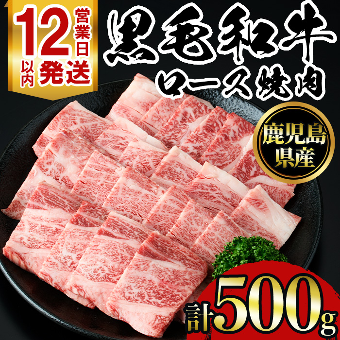 No.1103 鹿児島黒毛和牛ロース焼肉(500g) 国産 九州産 鹿児島県産 牛肉 黒毛和牛 和牛 お肉 おかず 焼き肉 ロース 冷凍【NBフード】