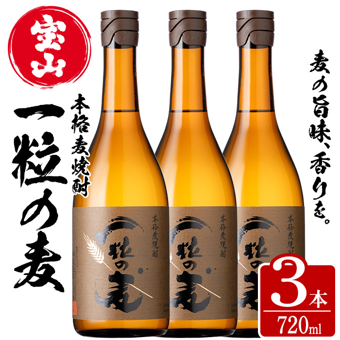 No.913 一粒の麦(720ml×3本)焼酎 麦焼酎 酒 アルコール 麦 家飲み 宅飲み 大麦 大麦麹 常温 常温保存【西酒造】