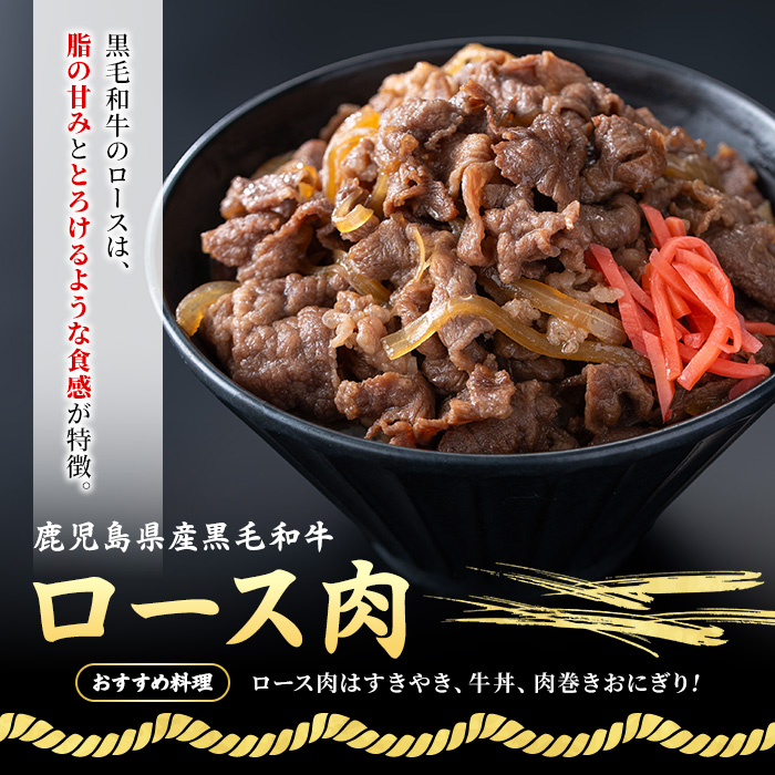 No.1039 ＜訳あり＞鹿児島黒毛和牛ロース・バラ切り落とし(250g×4袋・計1kg)【NBフード】