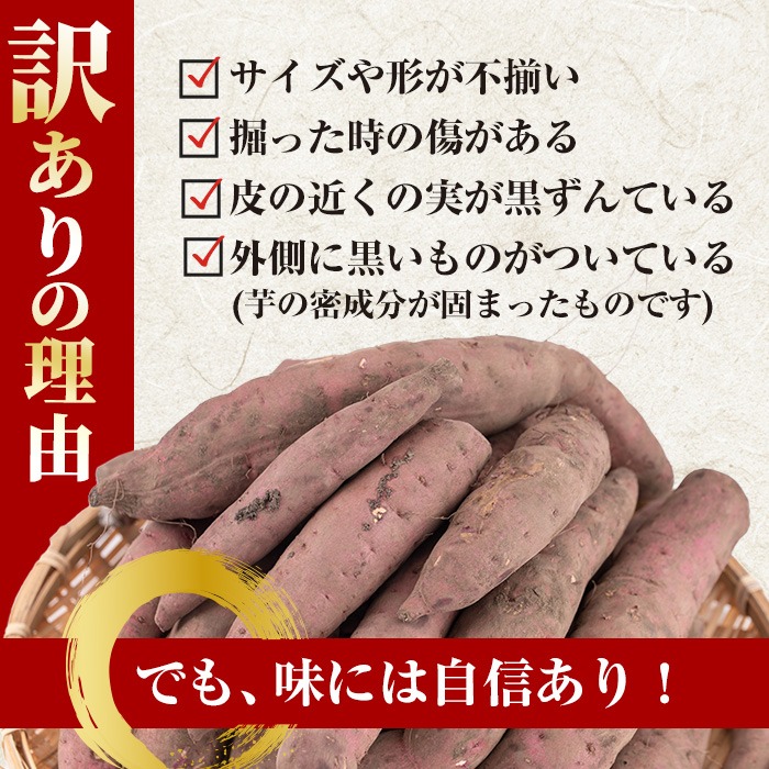 No.859 ＜訳あり・規格外＞紅はるかハーフカット冷凍焼きいも(計3.6kg以上・600g×6袋)【末永商店】
