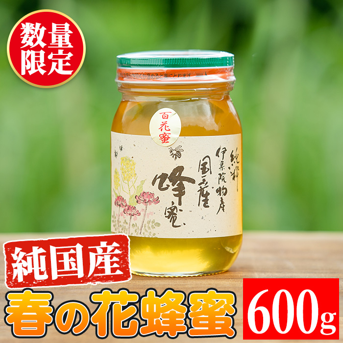 No.444 鹿児島春の花の蜂蜜 国産百花蜜(600g)【伊集院物産】