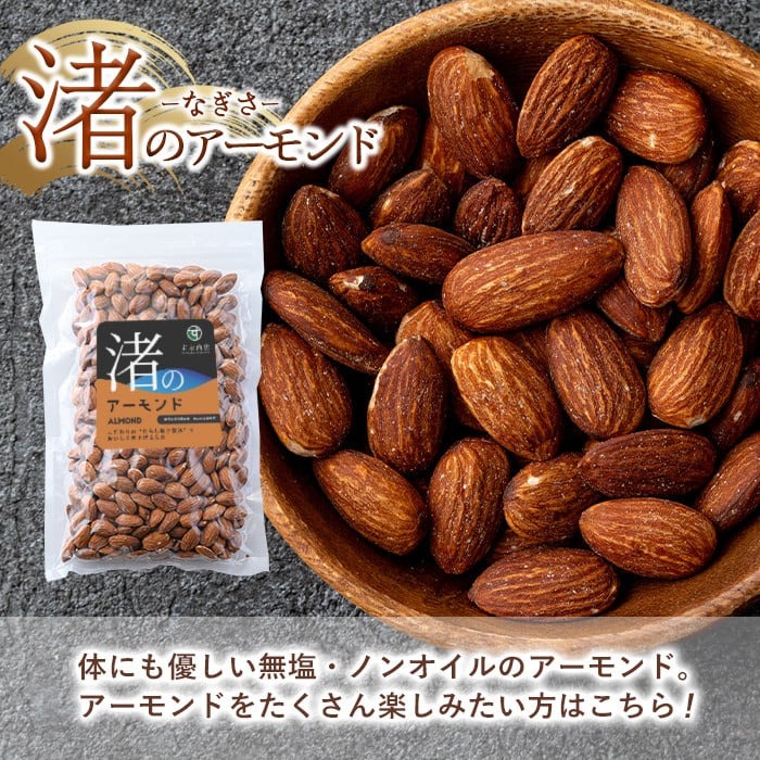 No.1035-A 渚のアーモンド(計580g・290g×2袋) ナッツ おつまみ 無塩 ノンオイル 国内製造 アーモンド 常温 常温発送【末永商店】