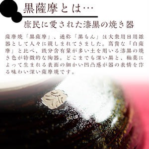 No.124 黒薩摩 中鉢 国産 日本製 食器 皿 陶芸品 焼物 陶器 伝統工芸品 薩摩焼【炎舞陶苑】