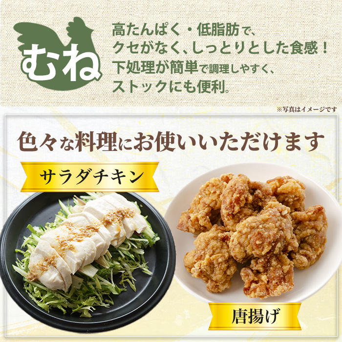 No.1358-B 鹿児島県産若鶏むね肉(計約4kg・500g×8P) 国産 九州産 鹿児島県産 鶏肉 若鶏 むね肉 小分け 肉 冷凍 おかず お弁当 おつまみ 唐揚げ サラダチキン 【南九フーズ】