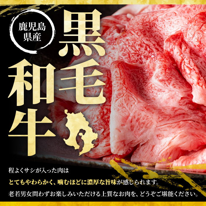 No.1360 黒毛和牛・黒豚バラの焼肉＆黒毛和牛ステーキのセット(合計1.1kg！和牛ロース/バラ200g・和牛モモ200g・和牛ロースステーキ200g×2・黒豚バラ300g) 国産 九州産 鹿児島県産 牛肉 豚肉 黒毛和牛 和牛 お肉 おかず ステーキ ロース 冷凍 【NBフード】