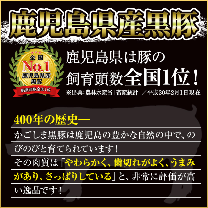 No.618 (B-2701)鹿児島黒豚スライスセット計1.8kg(黒豚バラスライス300g×2P・黒豚肩ローススライス300g×2P・黒豚ローススライス300g×2P)【さつま日置農協】