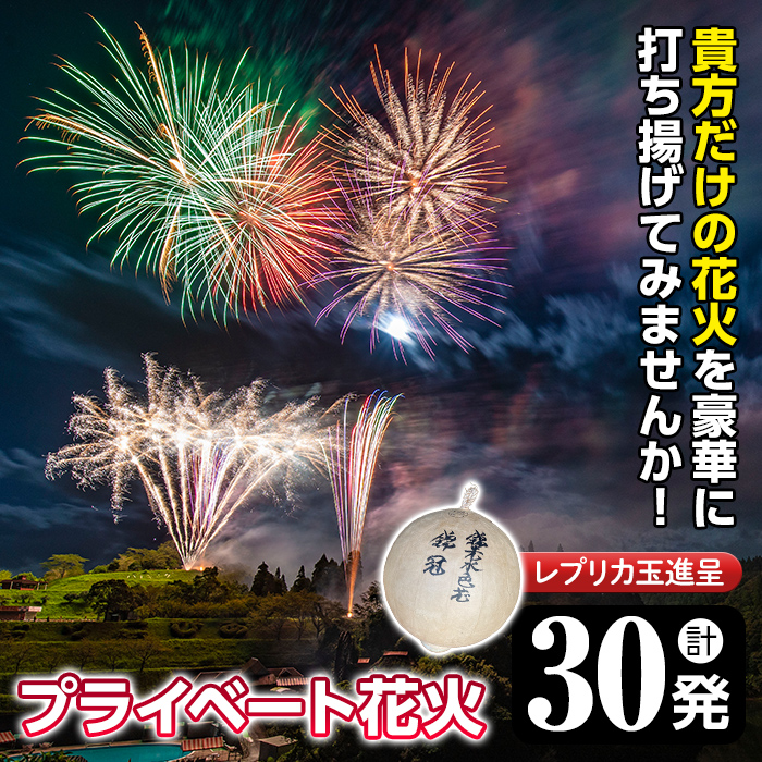 No.669 《数量限定》プライベート花火(計30発・レプリカ玉進呈)打揚場所・日時は応相談！【太洋花火】