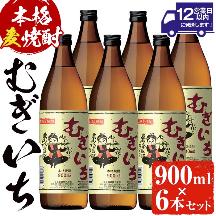No.697 本格麦焼酎むぎいち(900ml×6本・計5.4L) 【小正醸造】