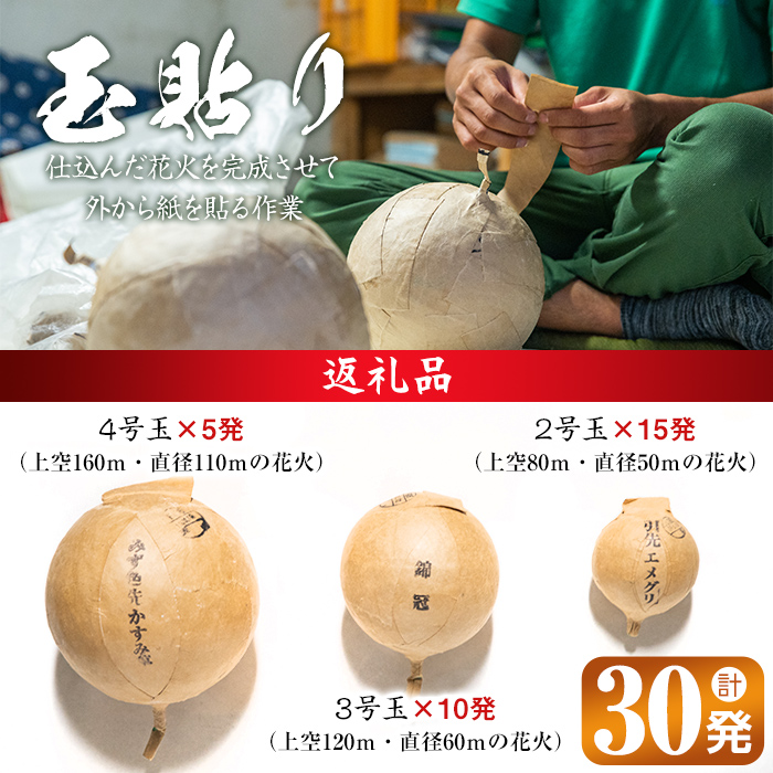 No.669 《数量限定》プライベート花火(計30発・レプリカ玉進呈)打揚場所・日時は応相談！【太洋花火】