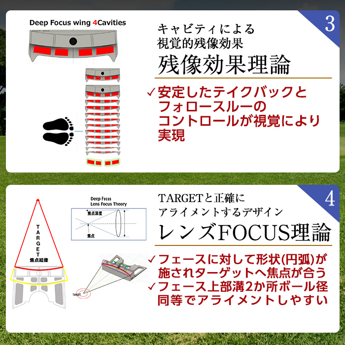 K-011-SI Deep Focus 7Wing2(セブンウィング2)ゴルフパター(1本：Silver)【Deep Focus】